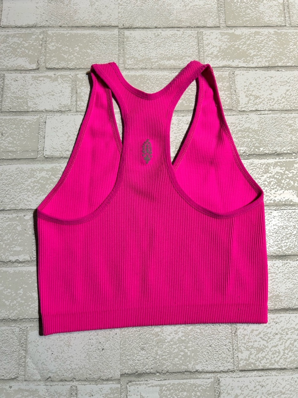 Free People Hot Pink Ribbed Racerback Tank - Picture 2 of 5